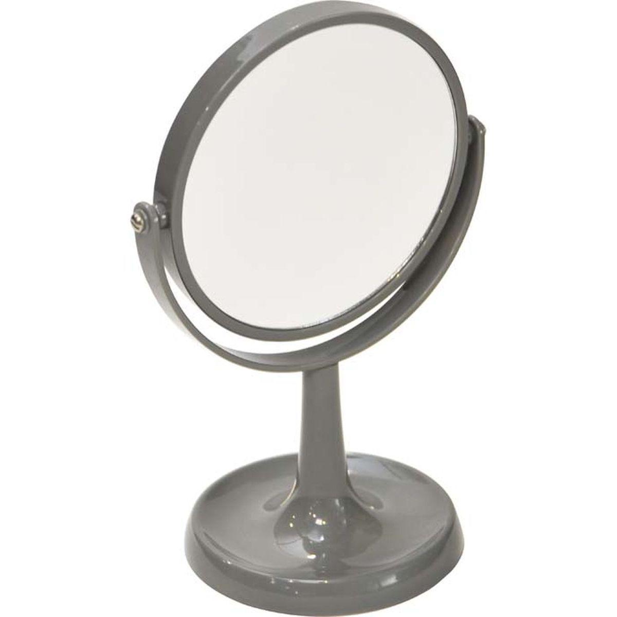 MIROIR BASE VIDE POCHE ABS 1 FACE NORMAL  1 FACE GROSSISSA