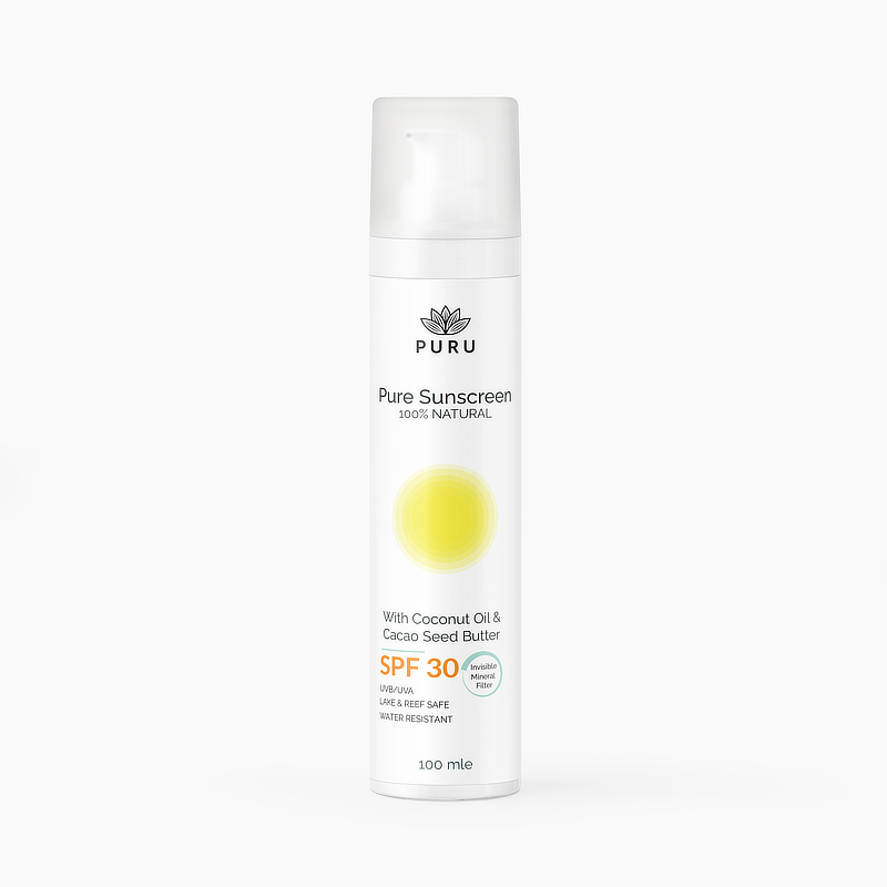 PURU Pure Sonnencreme<br>100 ml, Rundflasche, Creme, SPF30