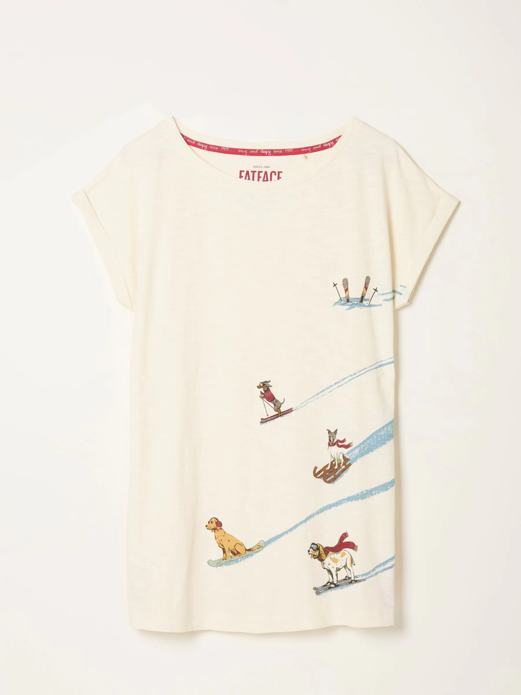 FatFace Ski Dog Graphic T Shirt