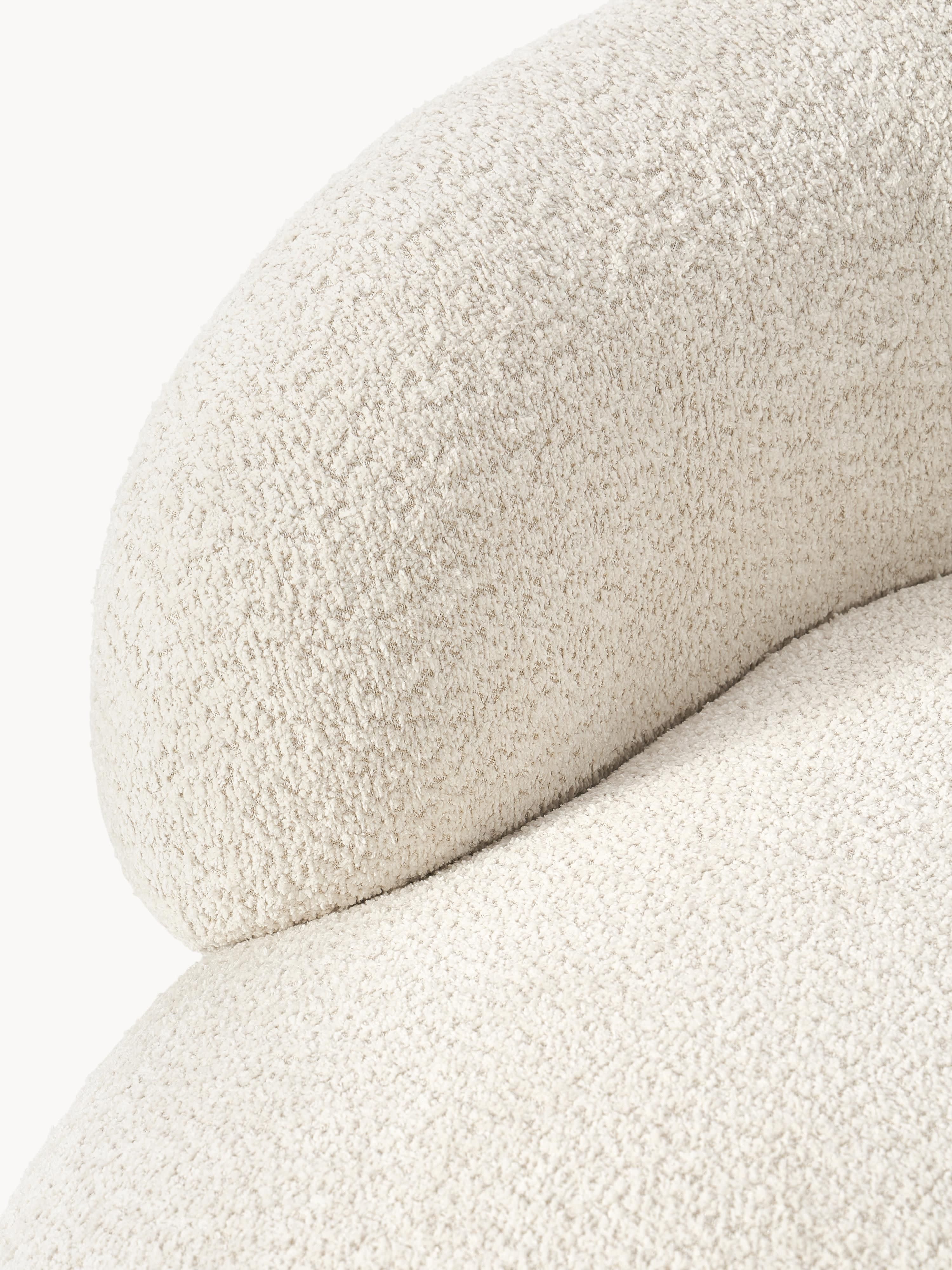 Loungefauteuil Alba uit teddy-bouclé