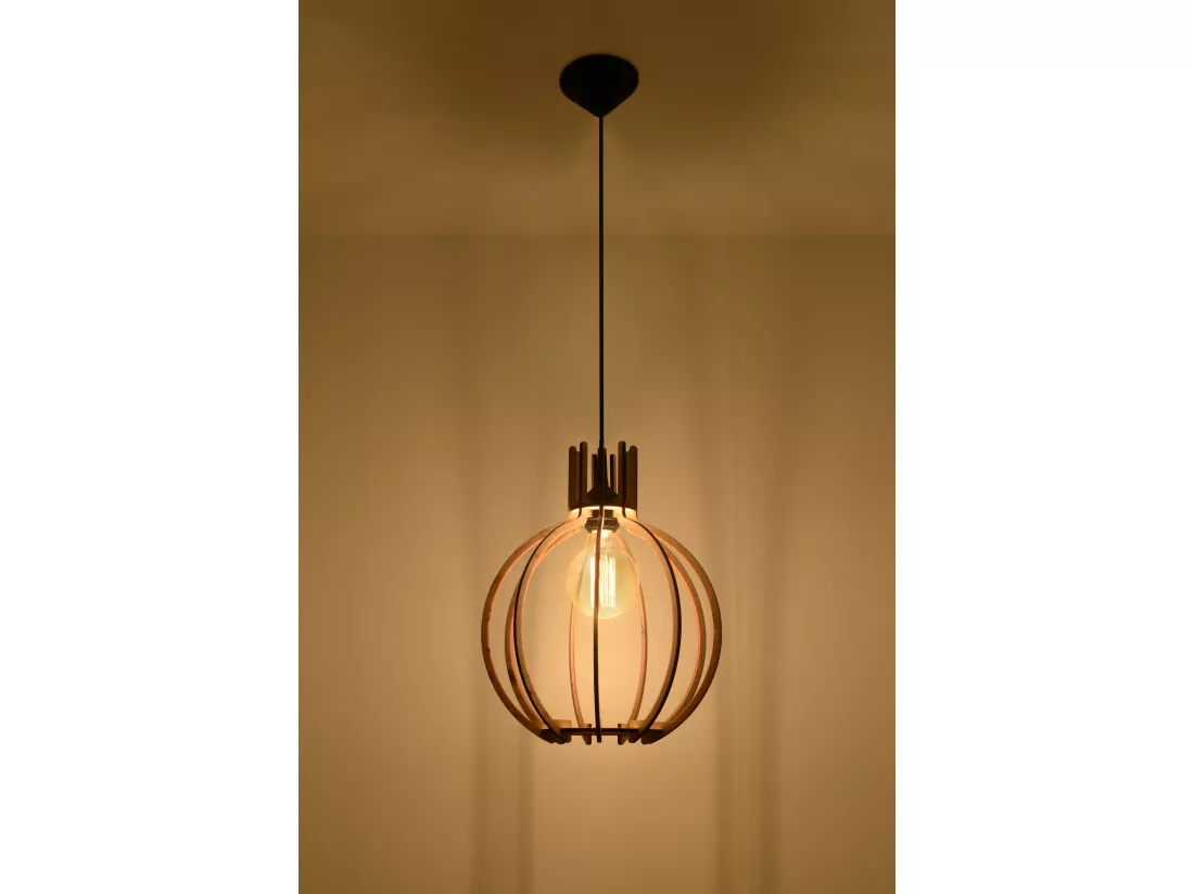 Sollux ARANCIA Lampe à Suspension Wire Frame Bois Naturel E27