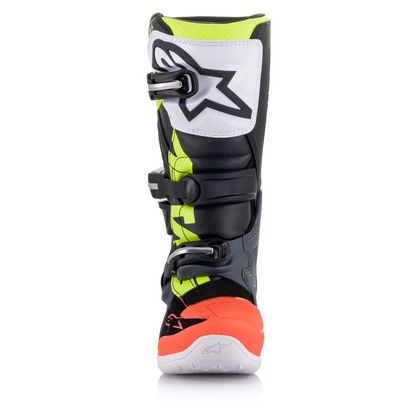 Bottes cross Alpinestars TECH 7 S - DARK GRAY RED FLUO YELLOW FLUO 2023 - Gris / Jaune