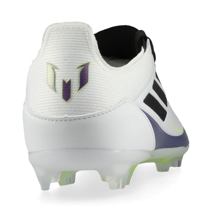 adidas F50 Messi Pro FG Triunfo Estelar - Blanc/Noir/Violet Enfant