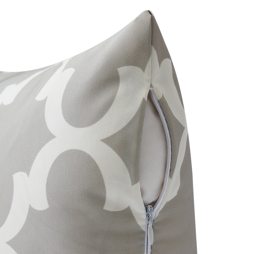 Outdoorkissen PATI grau/weiss 45 x 45 cm