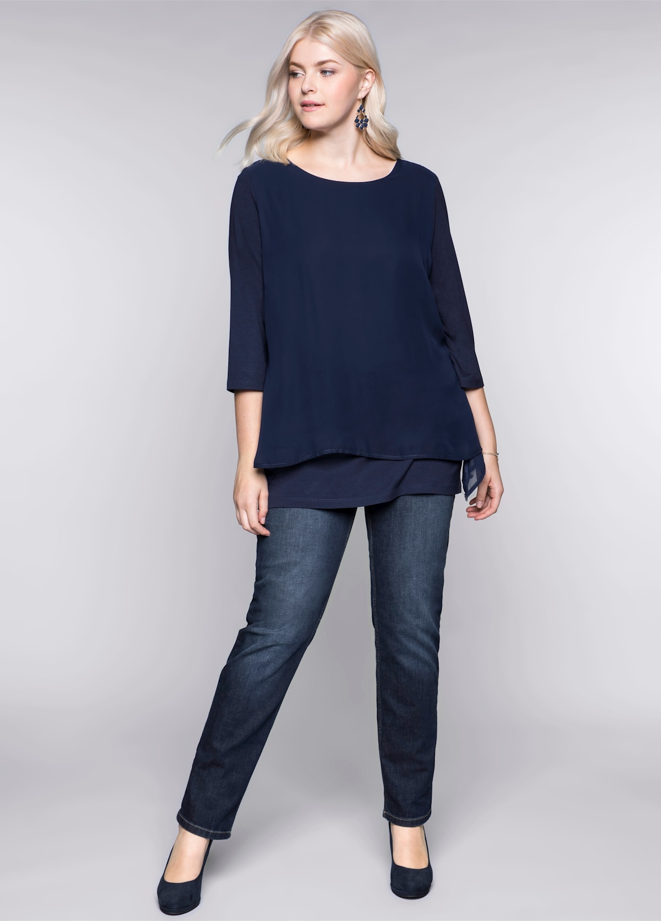 Sheego Blusenshirt »Blusenshirt«, 1 Stk.