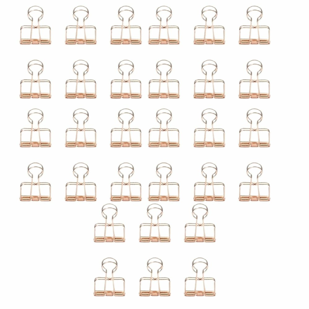 30 pinces double-clip cuivrées