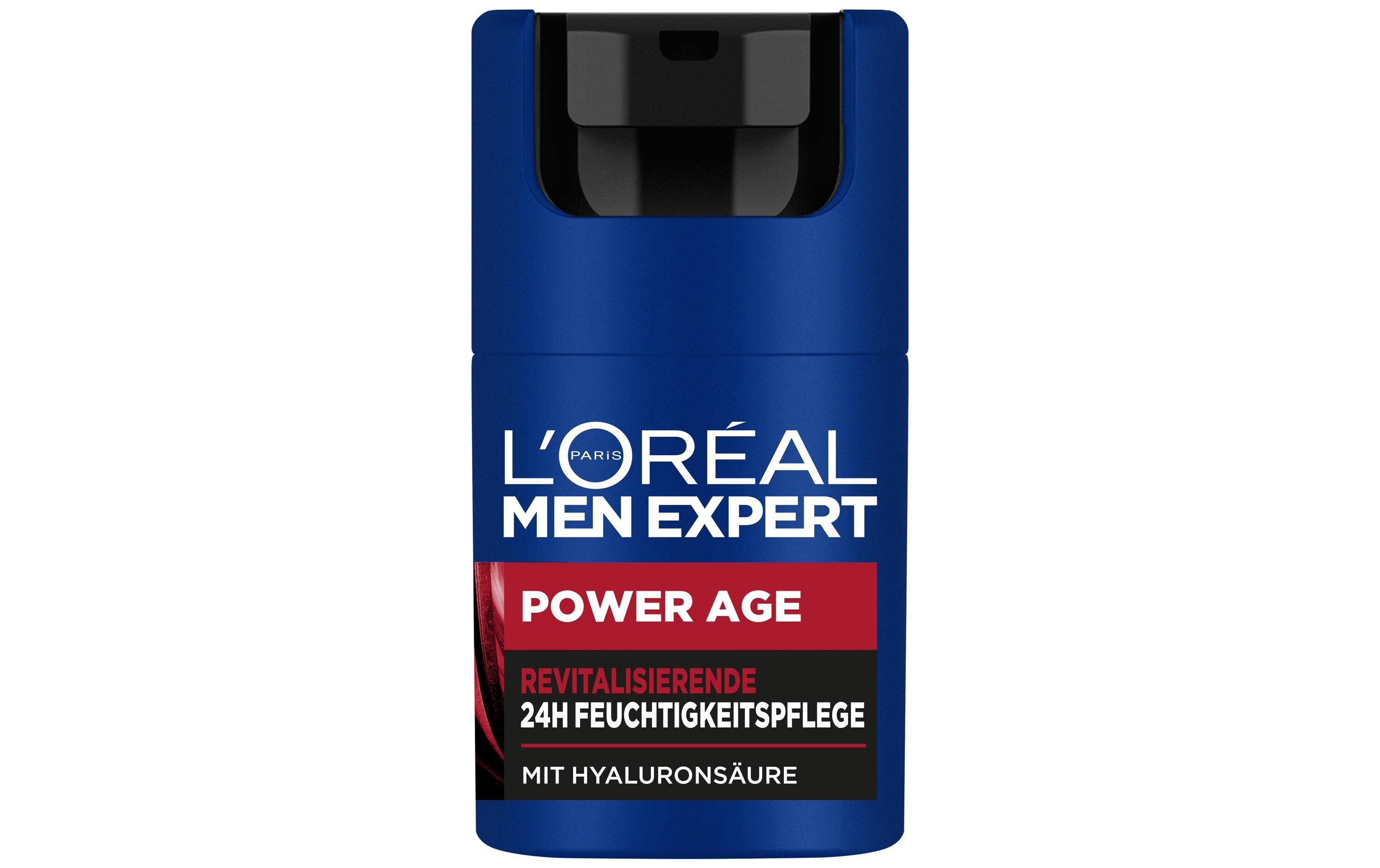 Gesichtspflege Expert Day Cream Power Age 50 mlFeuchtigkeitspflege mit Hyaluronsäure, speziell für trockene Männerhaut