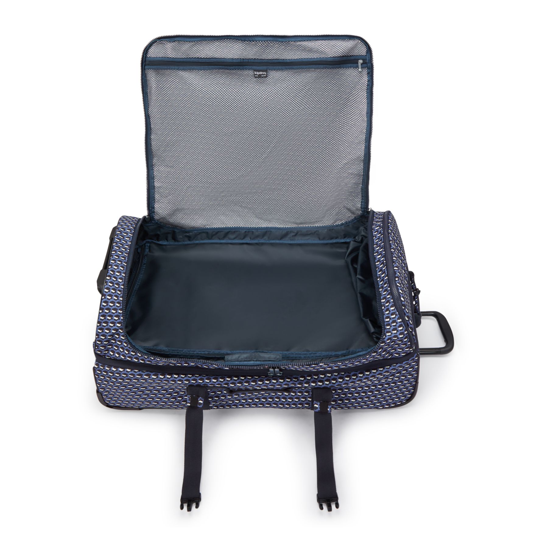 AVIANA L Grande valise à roulettes avec sangles ajustables - 3D K Blue