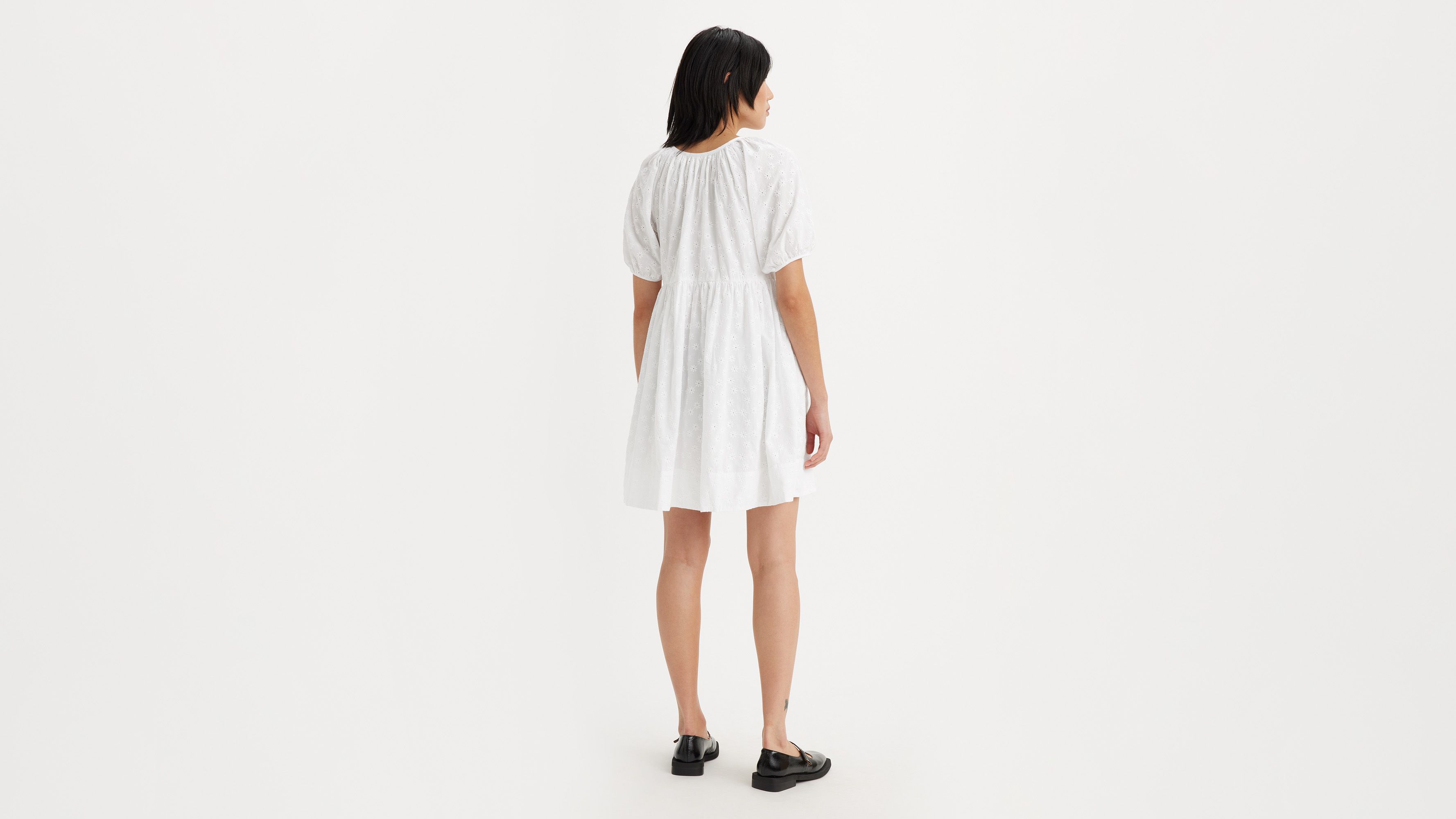 Robe courte manche courte Jaylee - Bright White - Blanc