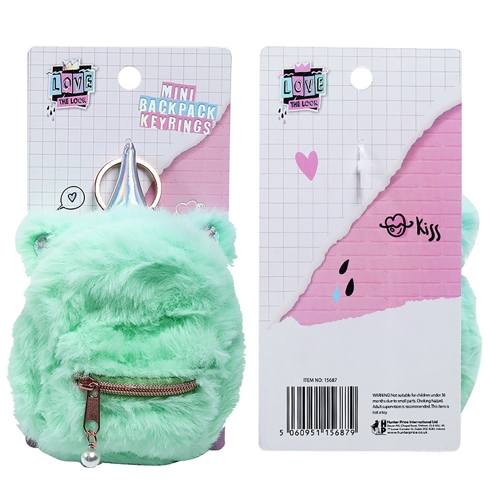 Ich liebe das Design Mini-Rucksack-Schlüsselanhänger-Sortiment