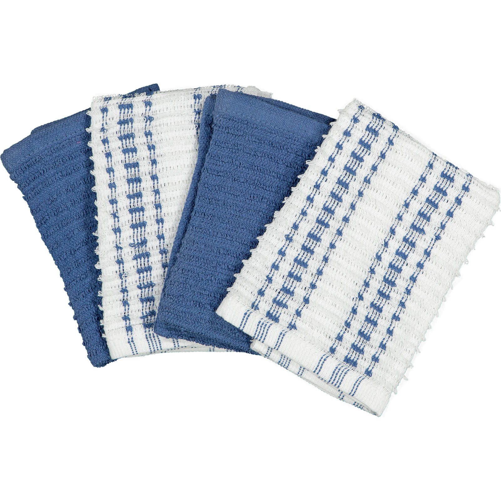 Geschirrtuch 4er-Pack 35 x 35 cm Streifen uni beige
