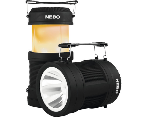 NEBO Big Poppy 4-in-1 LED-kampeerlamp en powerbank, 300 lm, aluminium, oplaadbaar