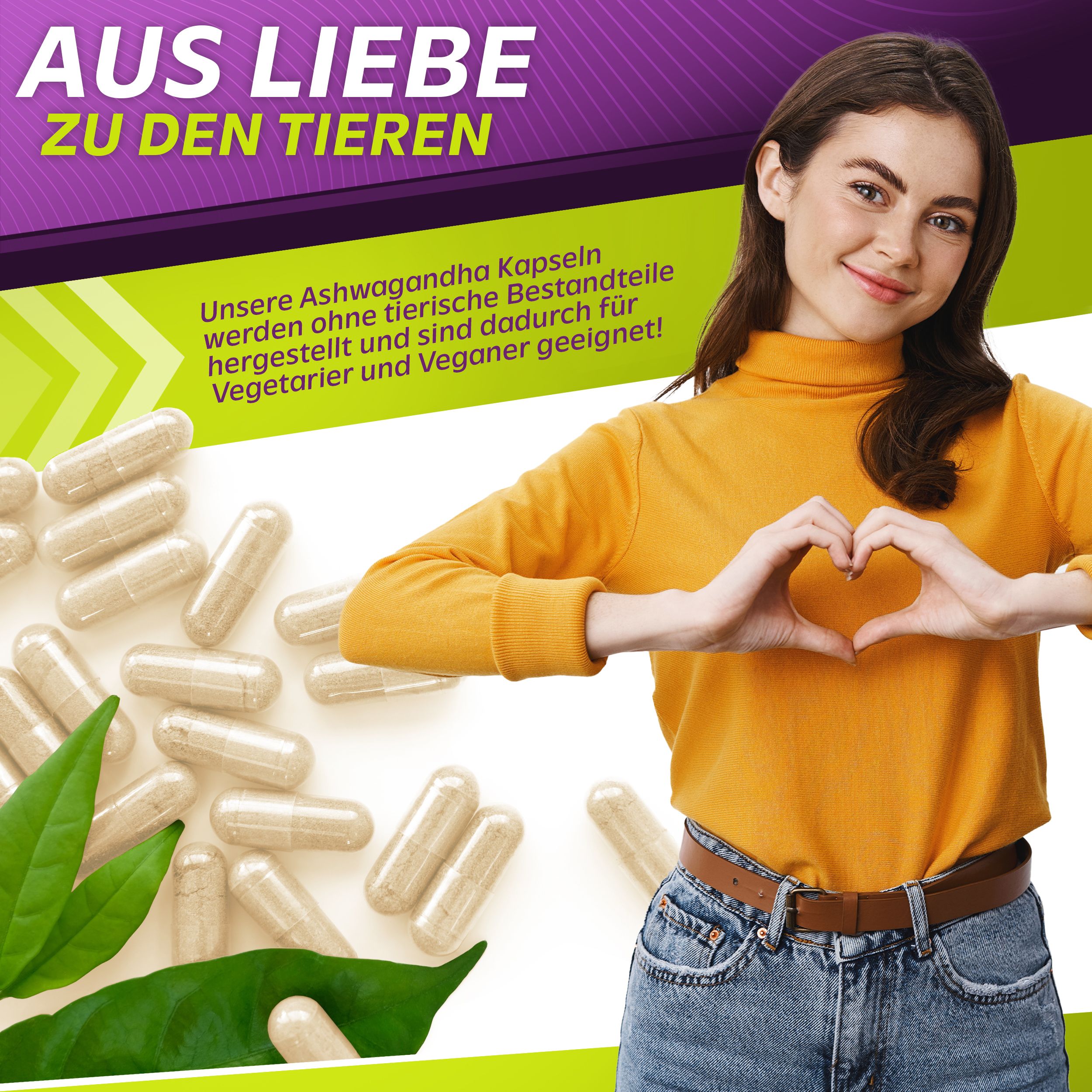 Vita2You Bio Ashwagandha Kapseln 650mg