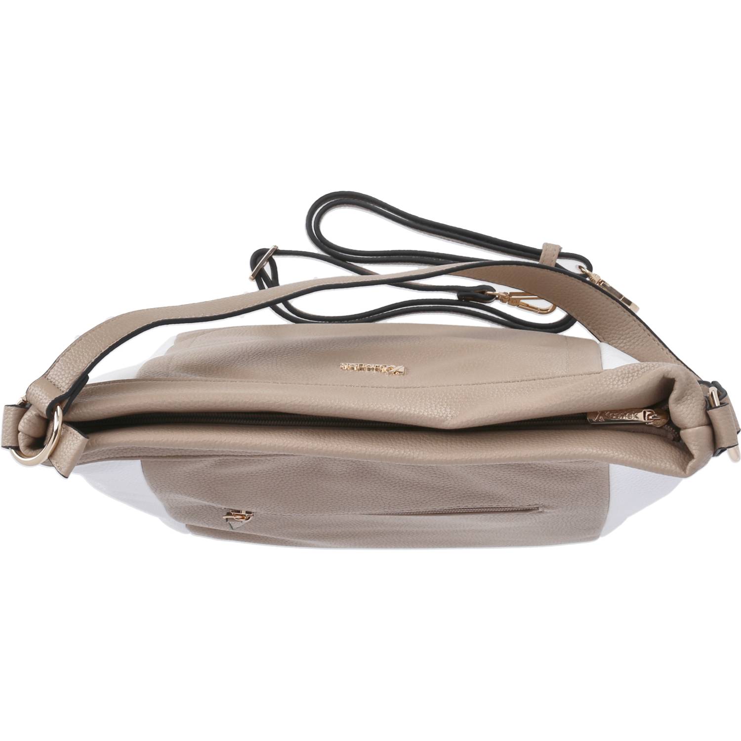 Kaerlek Schultertasche - taupe /crème
