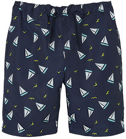 Name It Bådeshorts - NkmZorro - Dark Sapphire m. SejlBåde