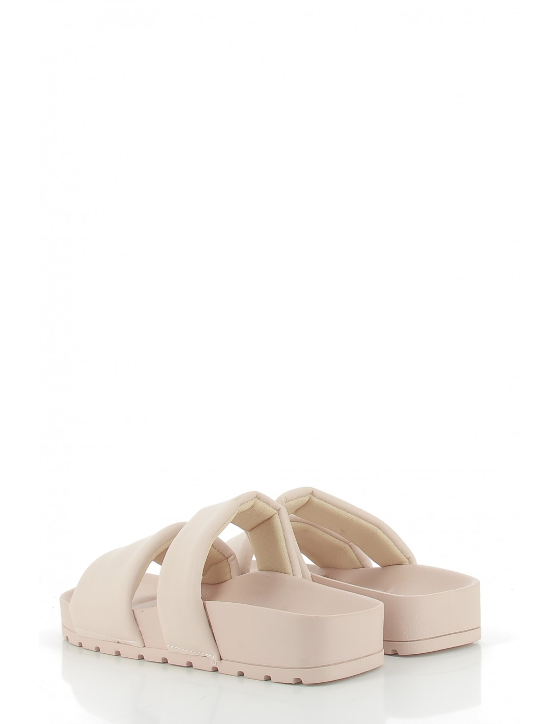 colors of california two band square sole slide pink Femme