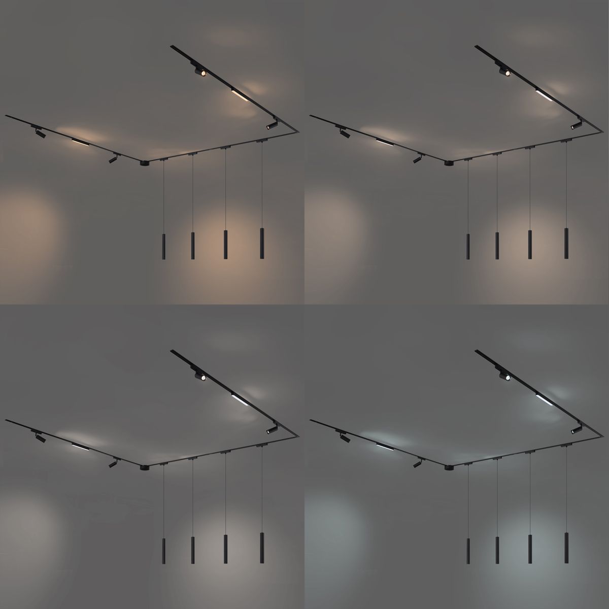 Railsysteem met 10 lampen zwart 1-fase - Magnetic Samson Cassie Marra