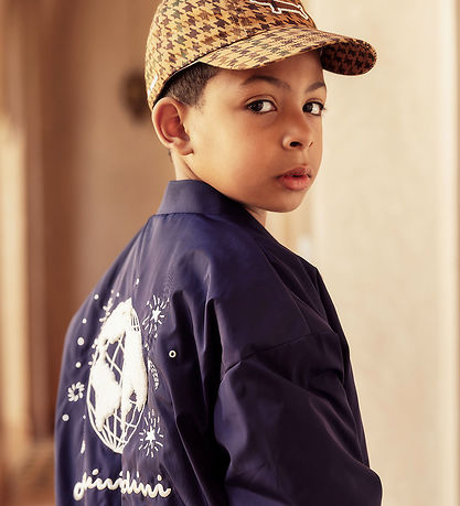 Mini Rodini Jakke - Society Emb Baseball - Blå