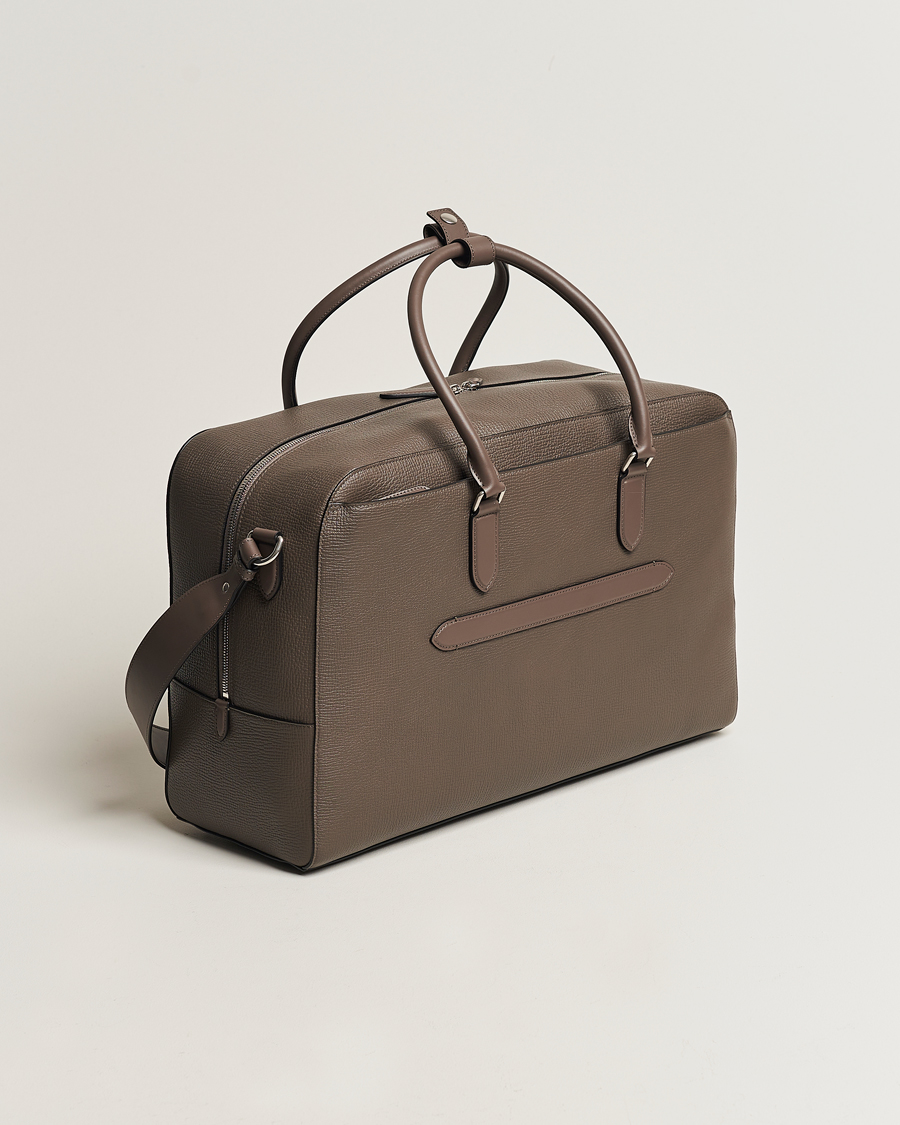 Smythson Ludlow Soft Travel Bag Dark Taupe