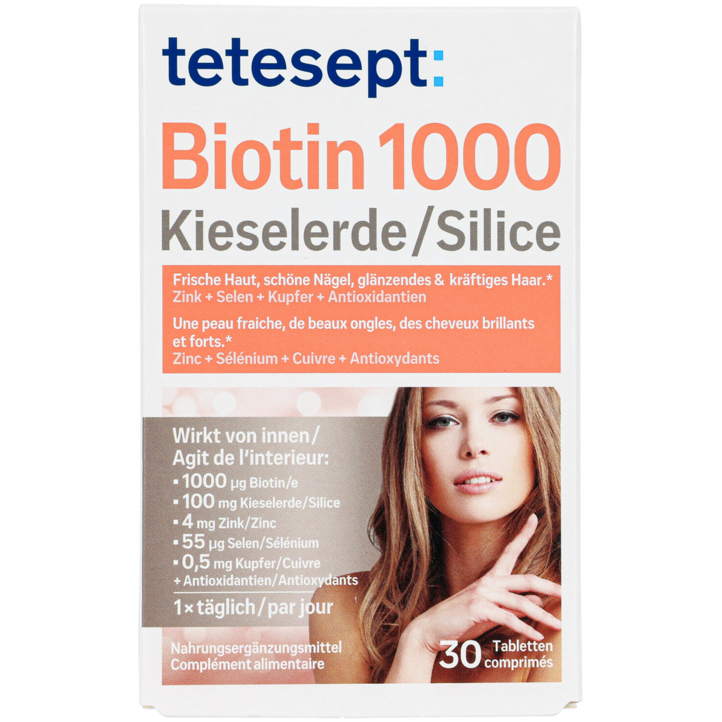 Tetesept Biotin 1000 Kieselerde 30 Stück