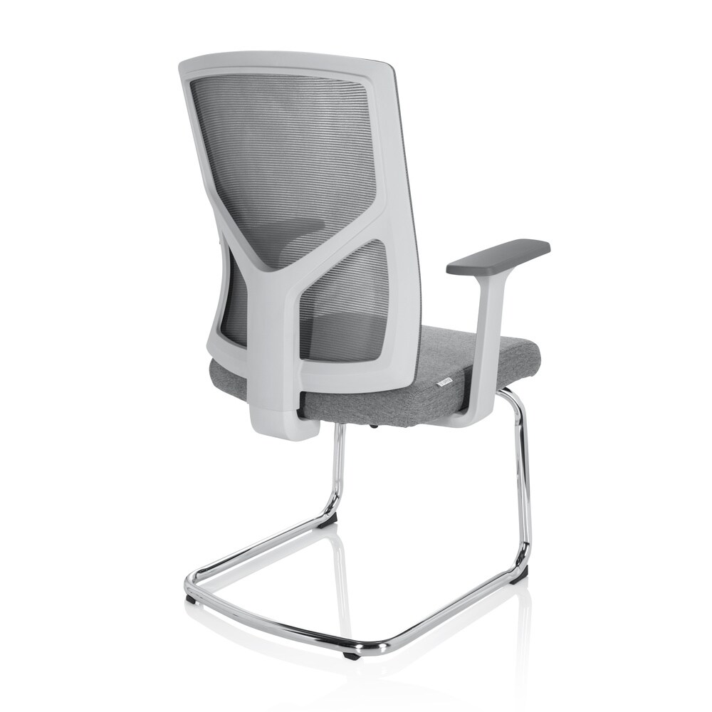 Freischwinger BRETON V W Stoff/Netzstoff mit Armlehnen hjh OFFICE