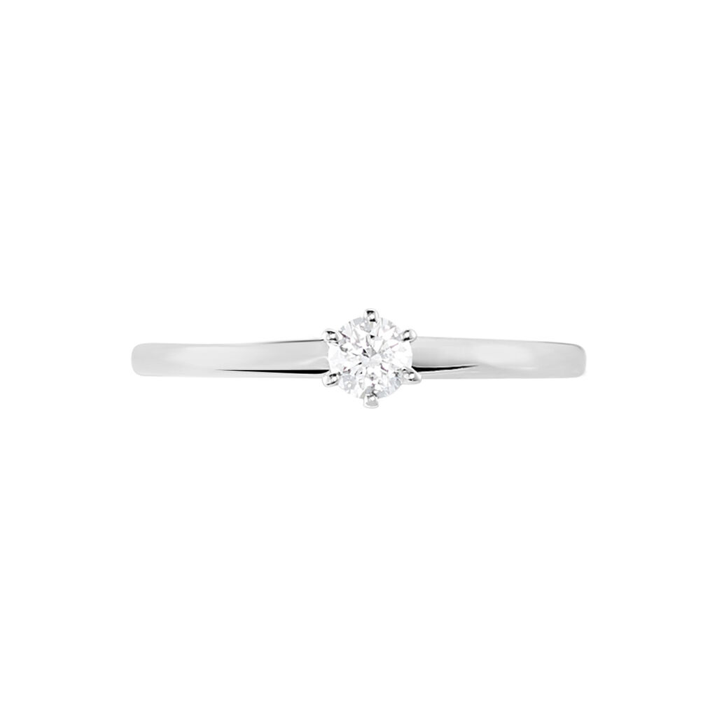 Bague Solitaire Natalia Or Blanc Diamant