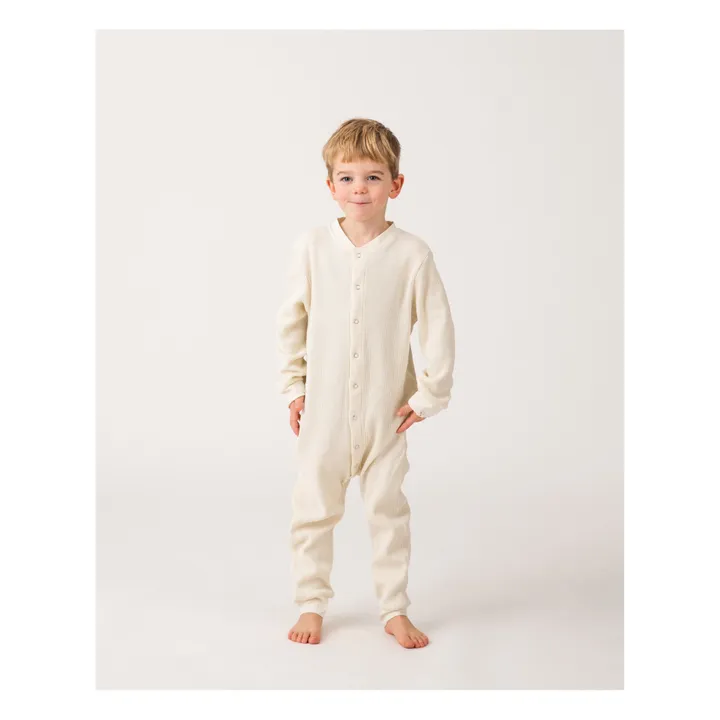 Matona Combinaison Coton Bio Gaufré | Ecru