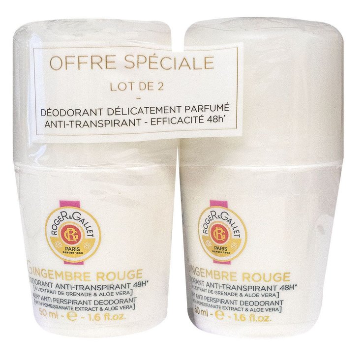 Déo anti-transpirant Gingembre rouge 2x50ml