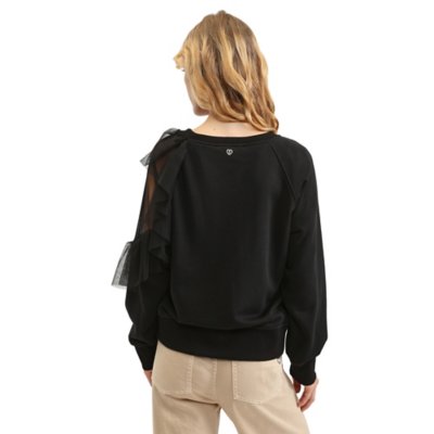 Sweatshirt femme Sweat M.Longue Effet Sur 1 Epaule PLEASE
