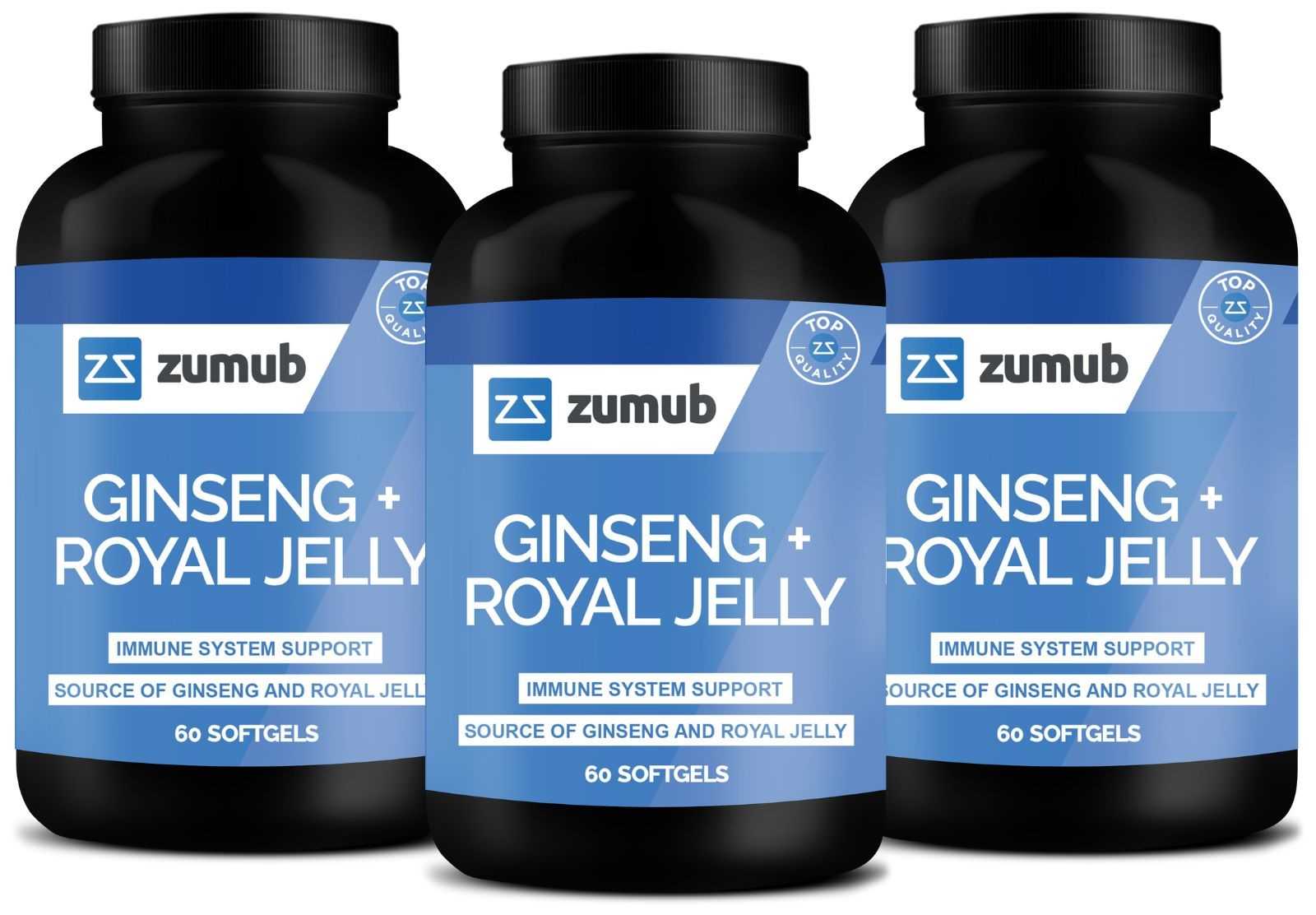 Zumub Ginseng + Jalea Real 30 cápsulas moles