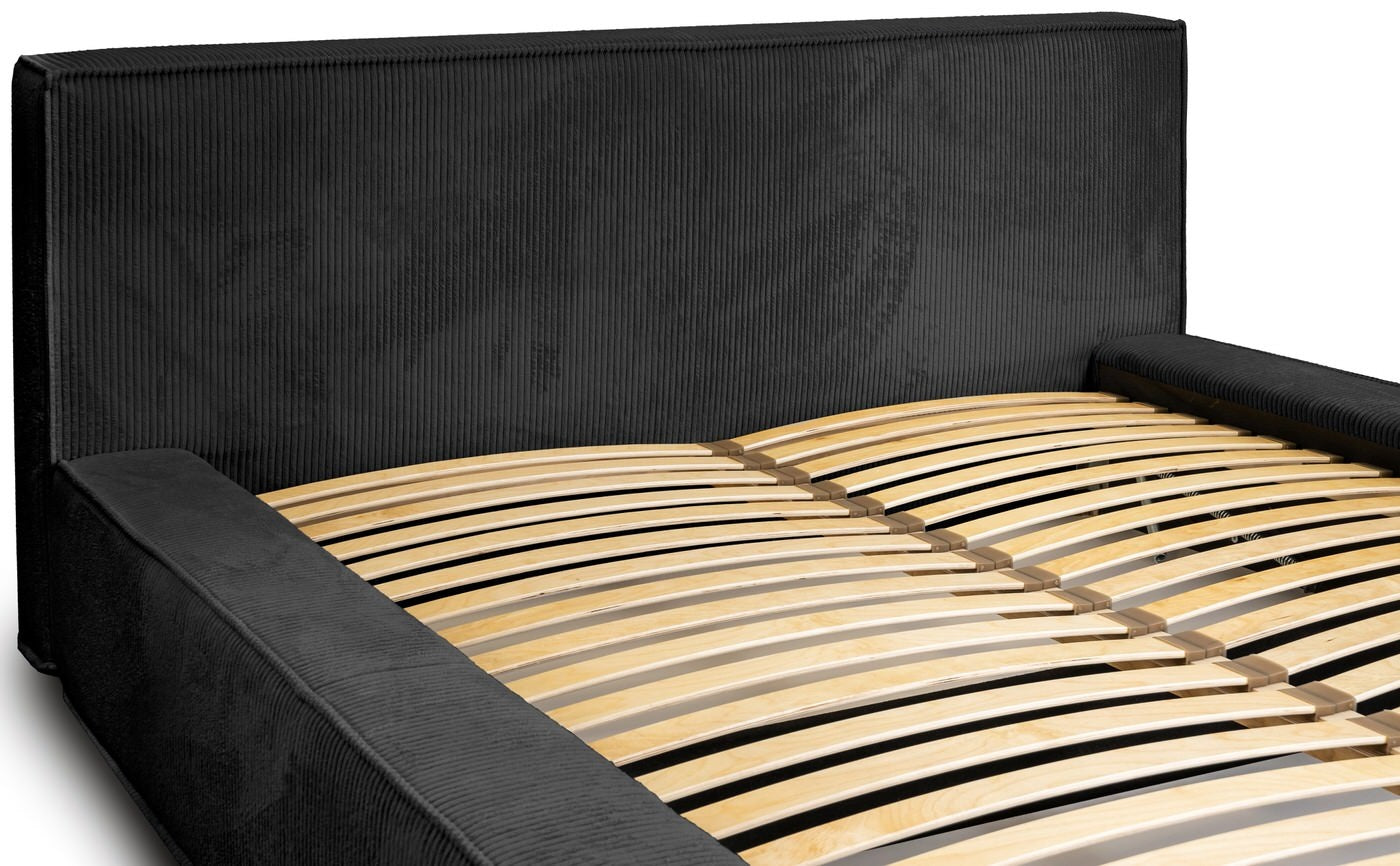 Trae Mobler Harmon 180x200 cm Gestoffeerd Bed Zwart