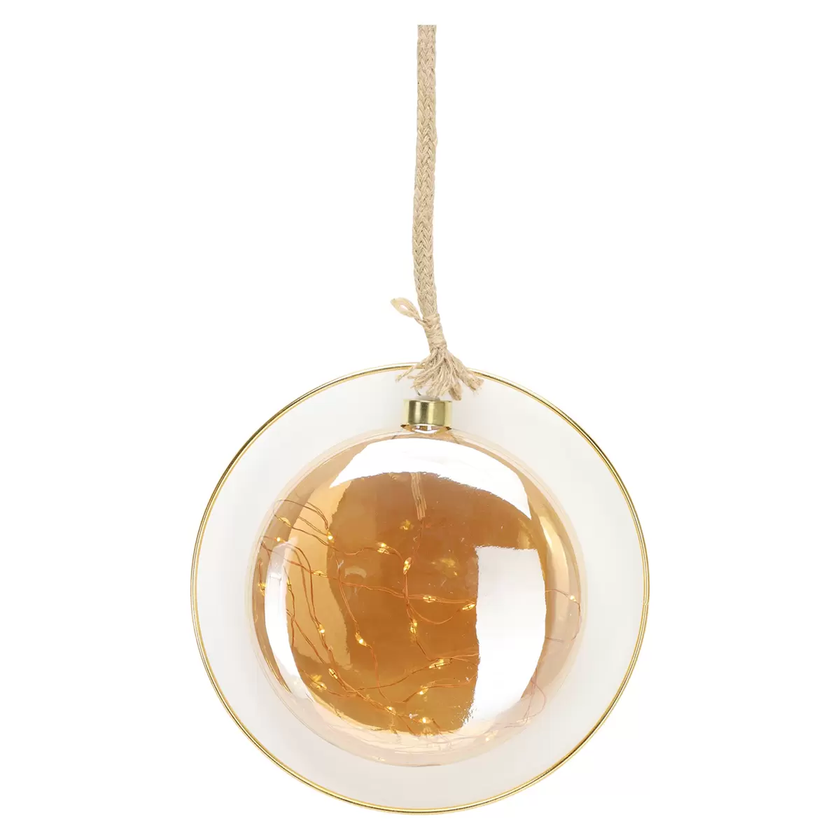 LED-Kugel LED-Ball bernstein,gold
