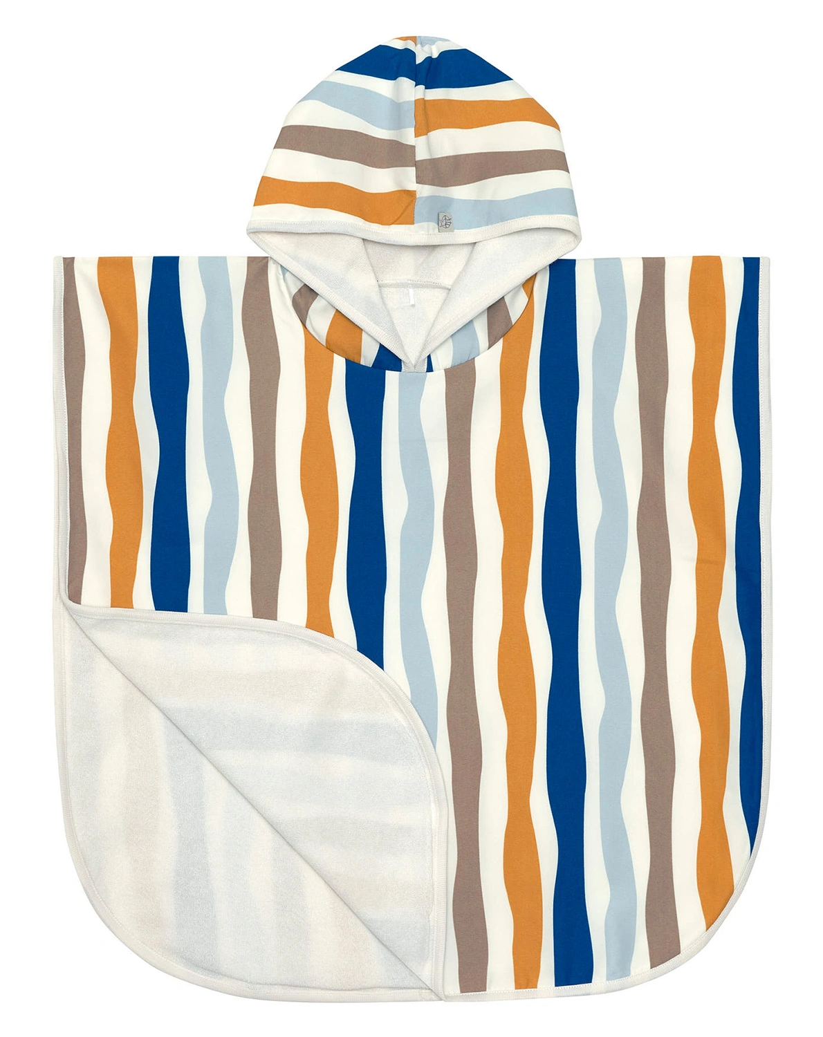 Badeponcho WAVES in blue/nature