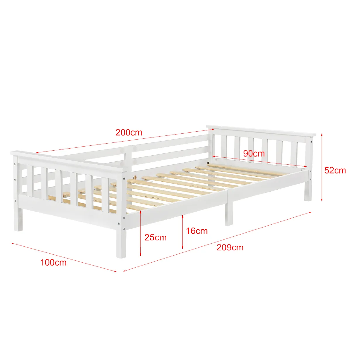 En.Casa En Casa Lit Enfant Bois de Pin Blanc