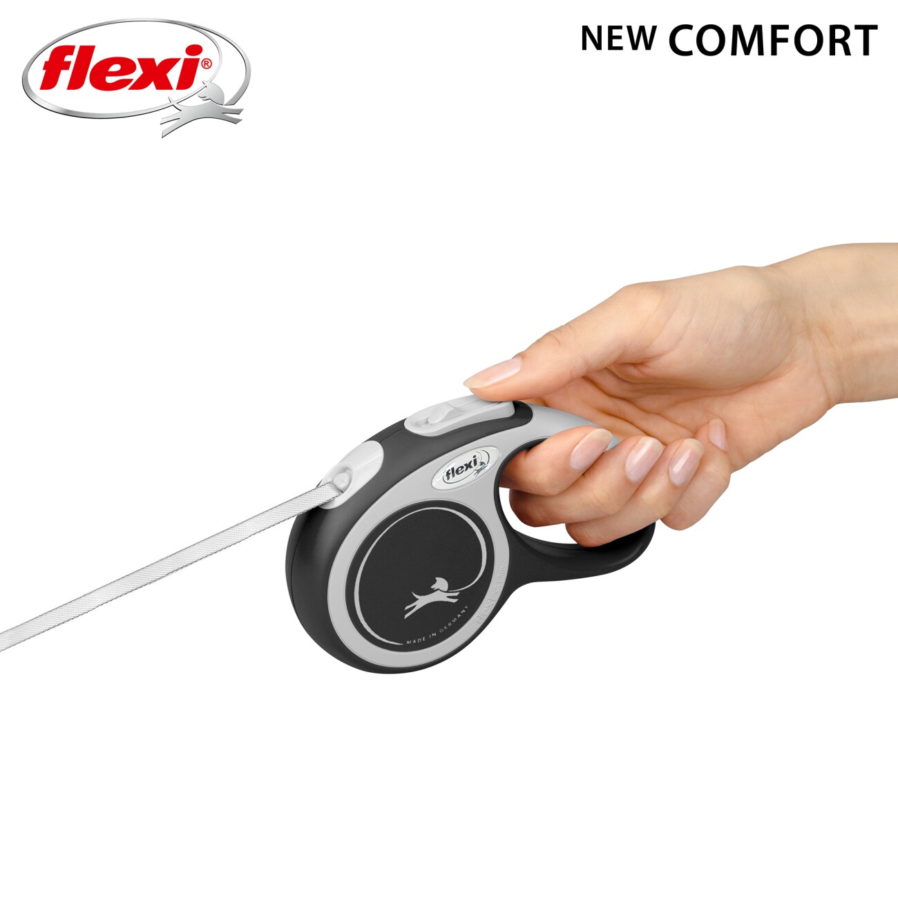 Flexi New Comfort Gurt schwarz XS, 3 m, 12 kg