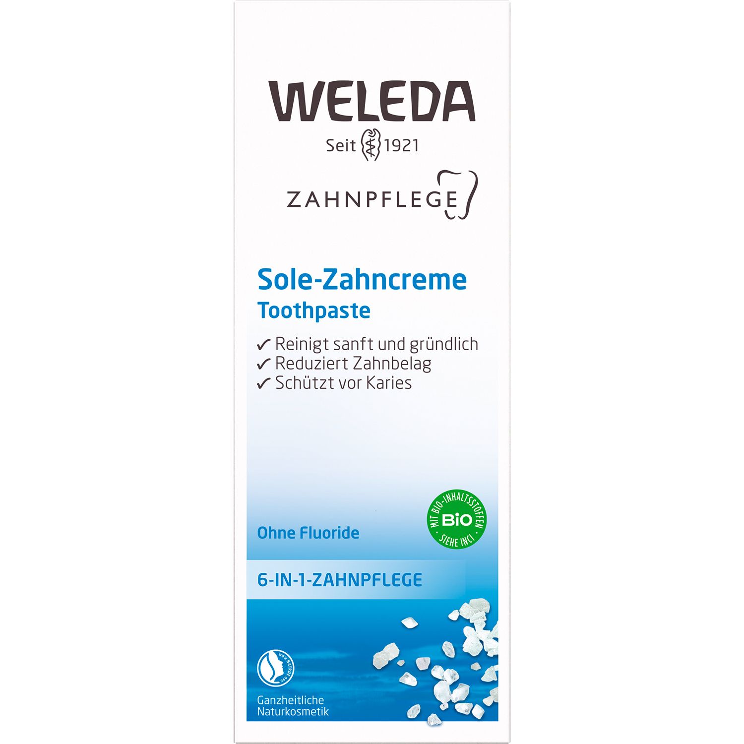 Weleda Sole-Zahncreme - reinigt sanft und gründlich, reduziert Zahnbelag und schützt vor Karies