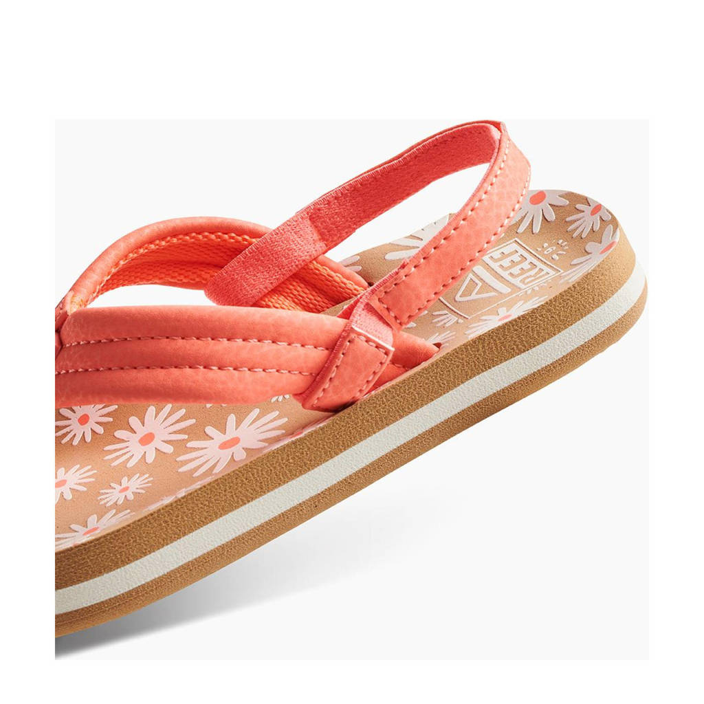 Reef Little Ahiteenslippers met hielbandje zalm