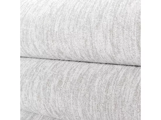 tapis salle à manger 200x290 tissé crème rectangle motif uni SAKRDA