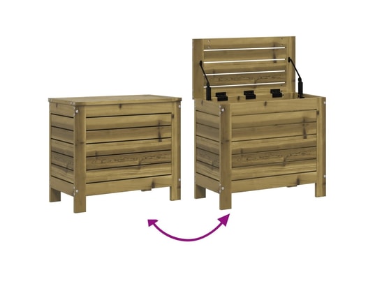 VIDAXL - Pouf Repose-pied de jardin 62x31,5x52 cm bois de pin imprégné