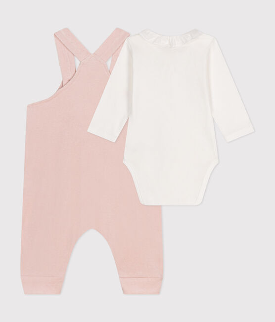 Ensemble salopette en velours bébé