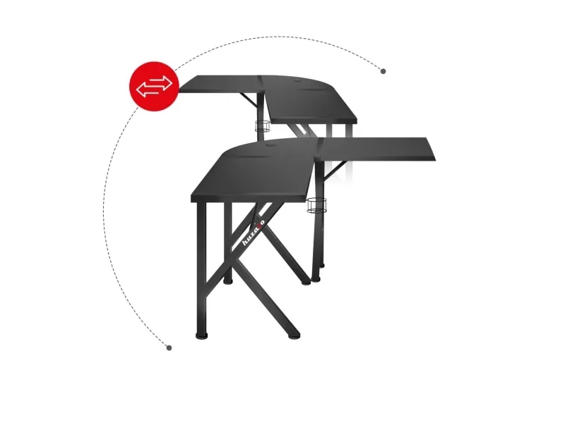 Huzaro Hero 6.3 Gaming Desk, sort  DOVANA Huzaro-sæt (slagtøj og tilbehør)