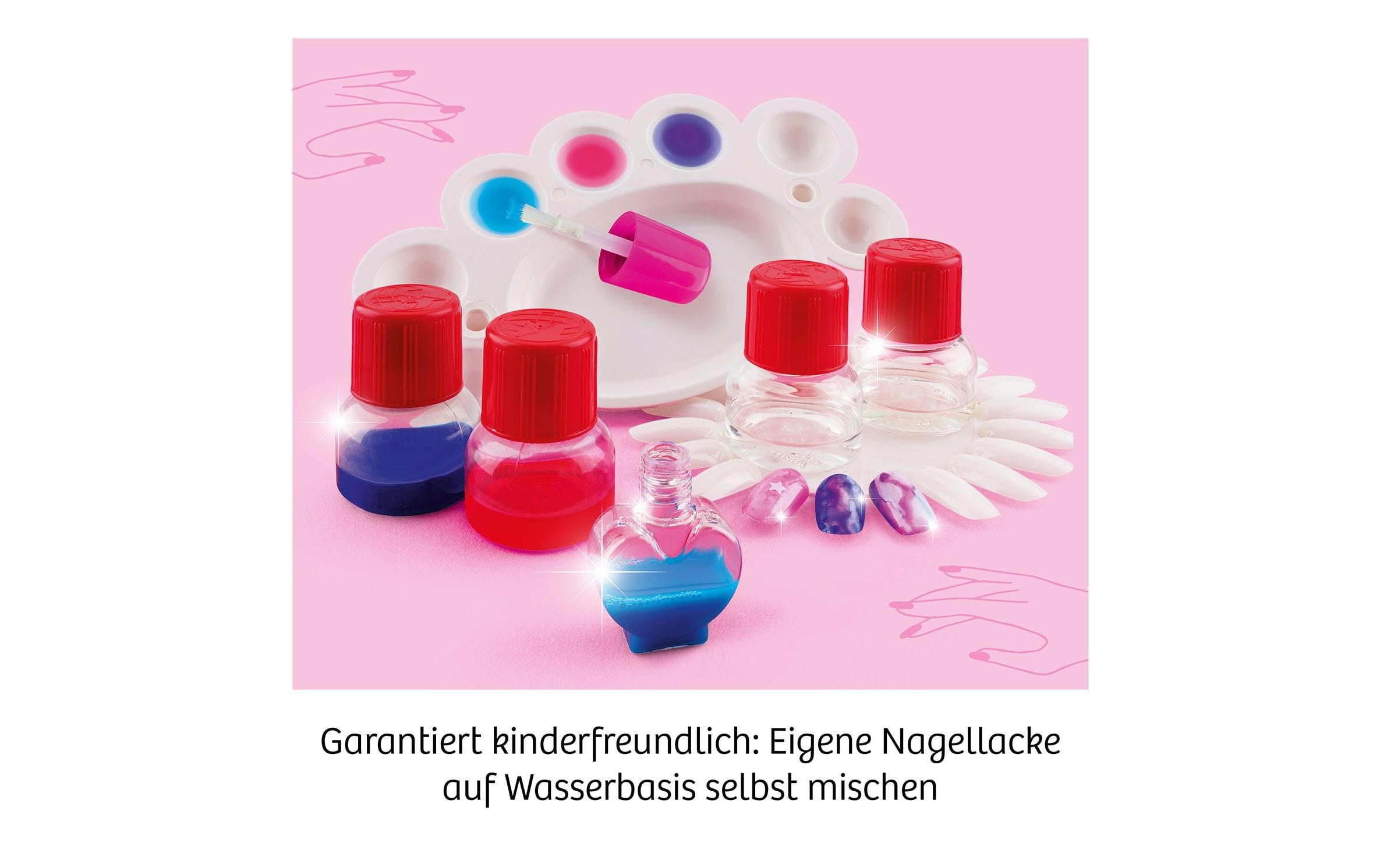 Experimentierkasten Nagel-StudioKomplettset mit Lackierhilfe