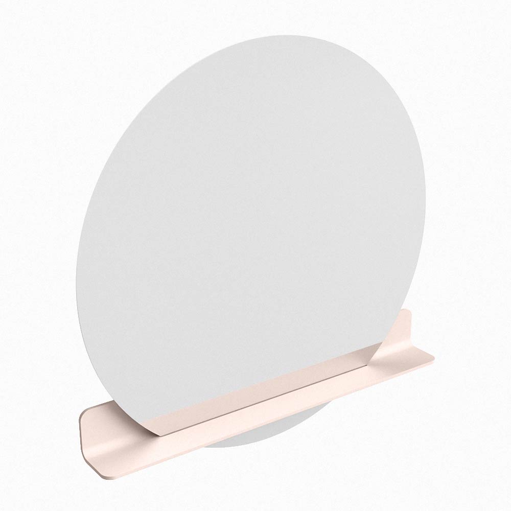 Mondiaz Spot spiegel rond Ø100cm met planchet rosee