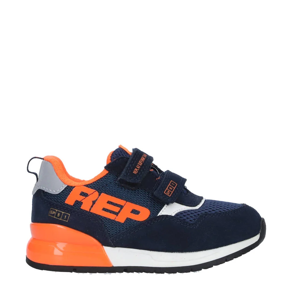 Heel slechtShoot kidsuède sneakers donkerblauw/oranje
