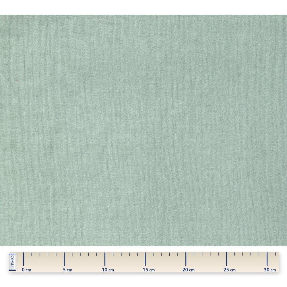 Coupon Tissu 50 Cm Gaze Vert Sauge