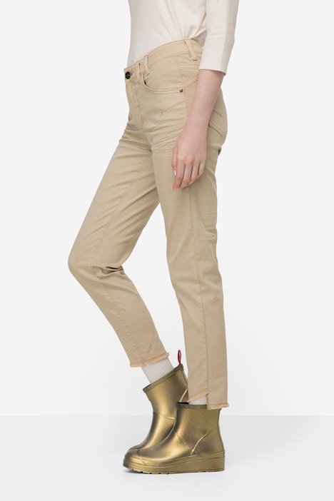 Color Jeans Julia, schmale Passform, 5-Pocket, Fransensaum