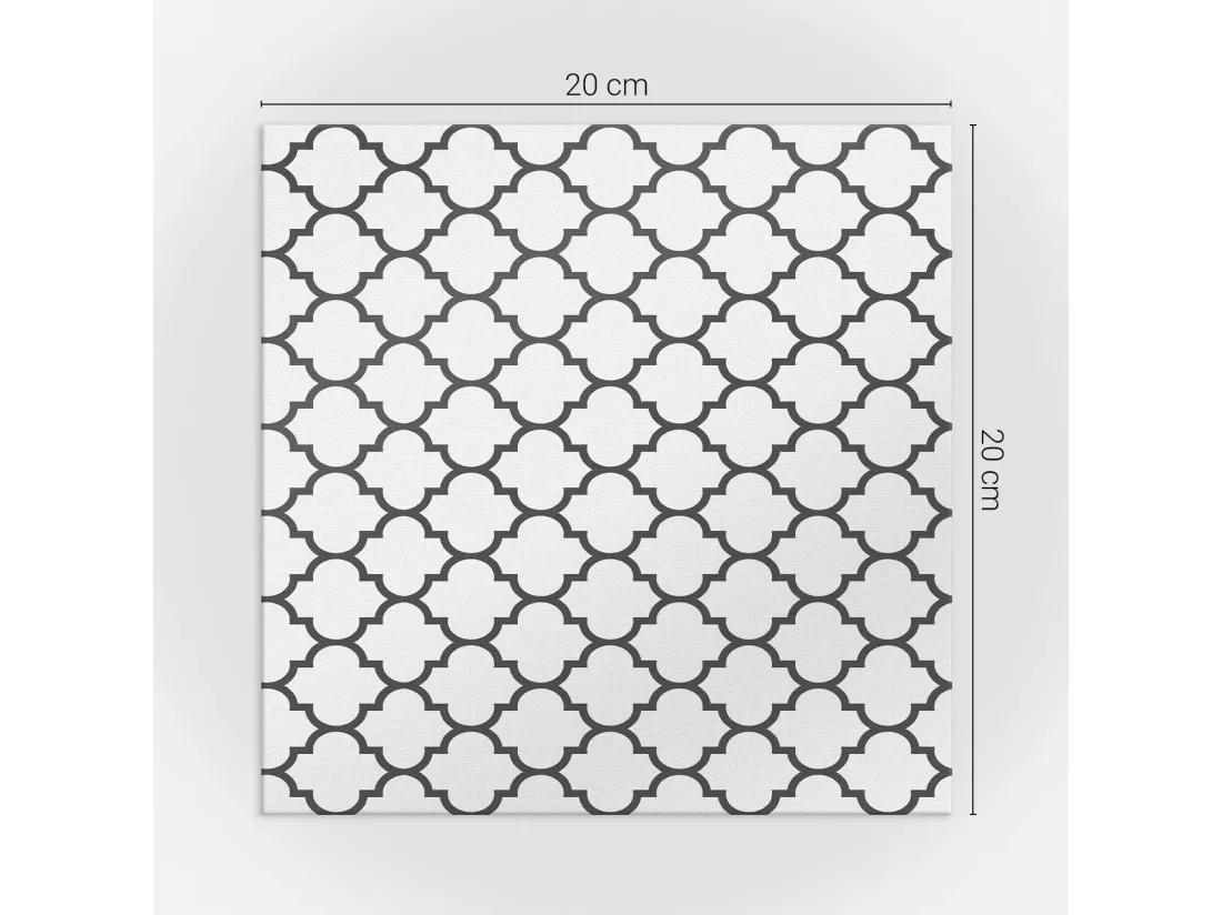 Carreaux autocollants PVC, Carrelage PVC adhésif - 20x20x20 - Modèle avec des formes symétriques