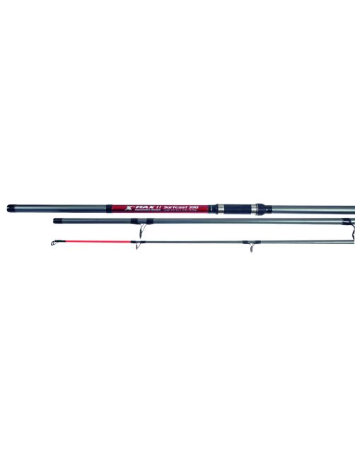 Albatros X-Max Surfcast 390cm 3delig - Werphengels - 135 cm Zwart Rood Feeder 100-200g