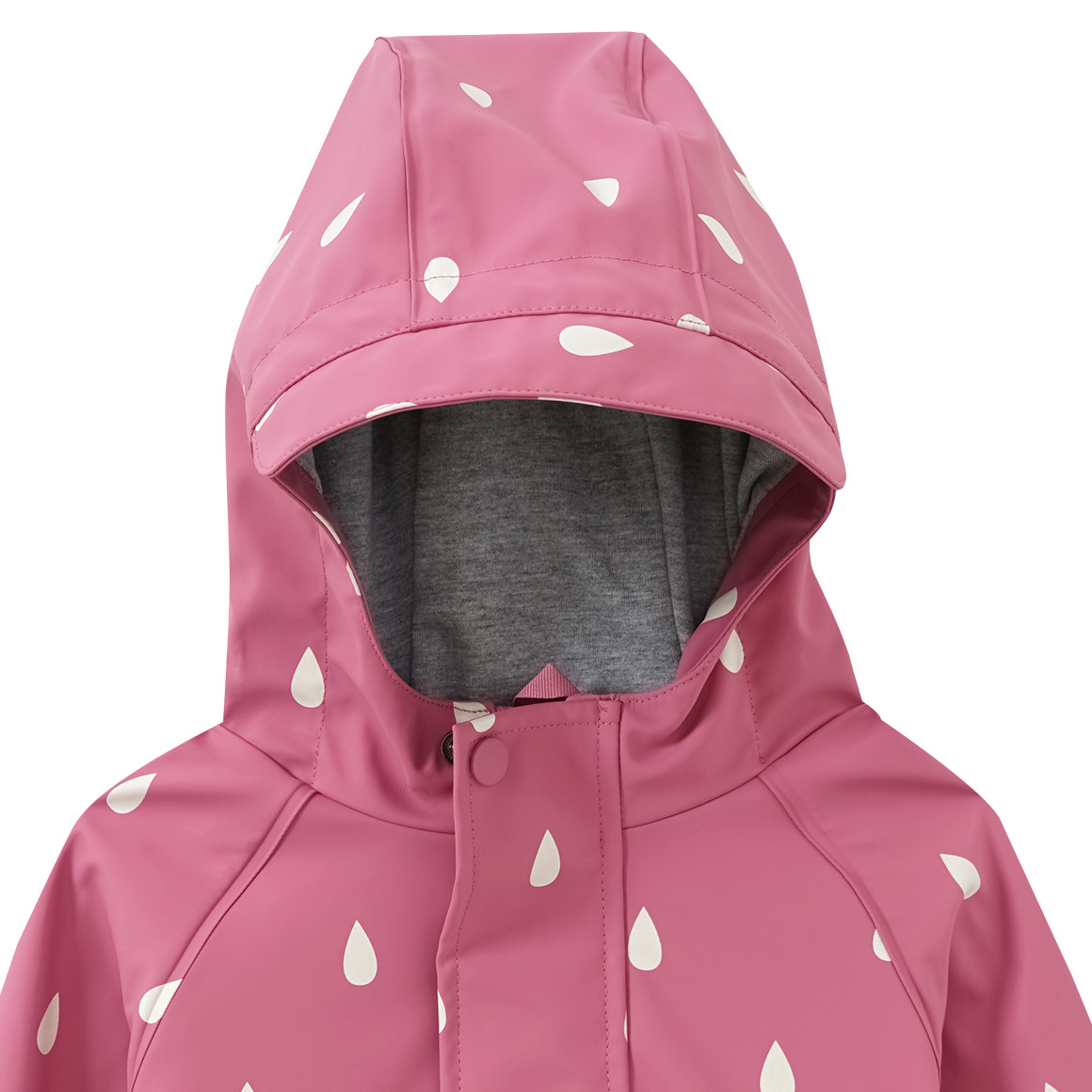 Topomini Baby Regenjacke mit Regentropfen-Muster altrosa