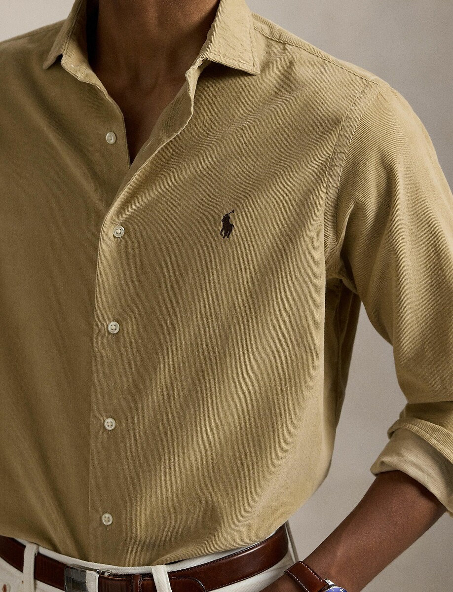 Camisa de veludo cotelê de manga comprida POLO RALPH LAUREN